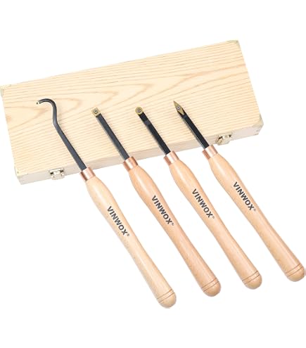 PSI Woodworking LCAN8MD 8pc Micro Detailing Chisel Set - Lathe